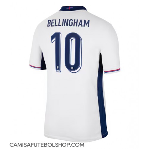 Camisa de time de futebol Inglaterra Jude Bellingham #10 Replicas 1º Equipamento Europeu 2024 Manga Curta